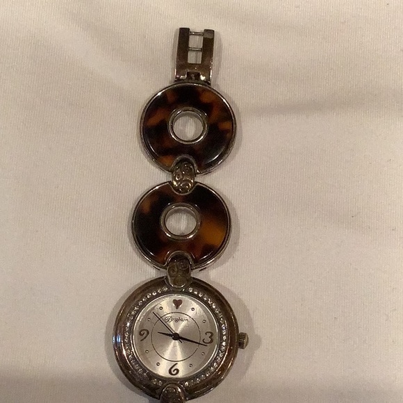 Brighton Topanga watch in black, brown, silver, new battery. Good condition. - Picture 2 of 9